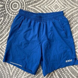 2XU Men's Vibrant Blue Athletic Shorts (Never Worn)